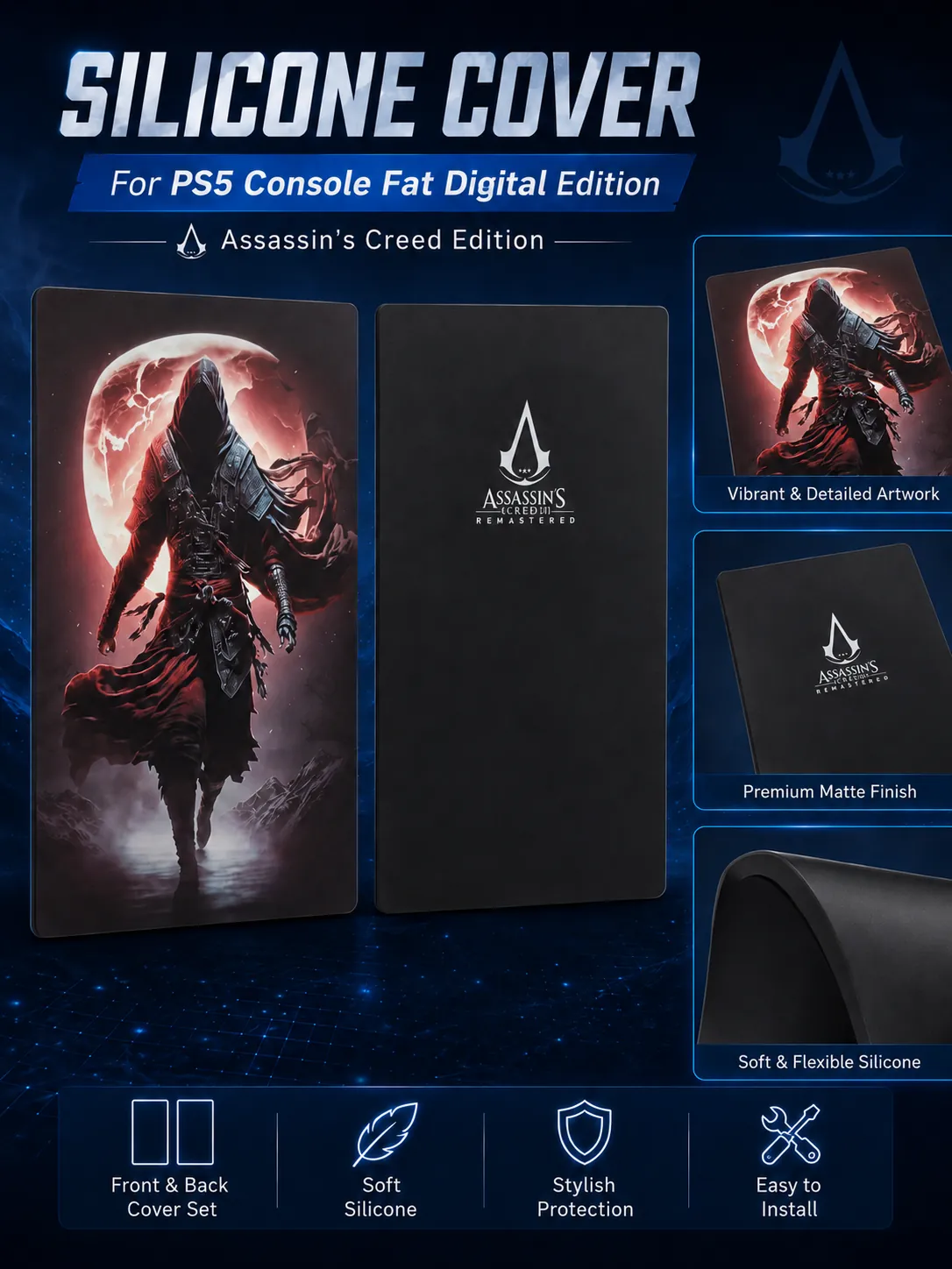 Assassin's Creed PS5 Fat Digital Silicone Cover